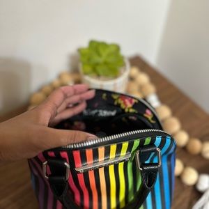 Rainbow hand bag, with side straps band Betsy Johnson